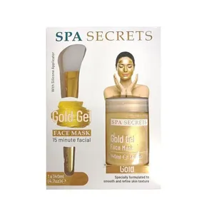 Spa Secrets Gold Gel Face Mask Set for Smooth and Refine Skin Texture